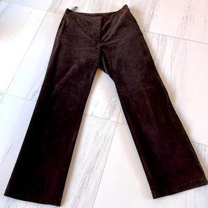 Brown suede Ann Taylor fully-lined pants